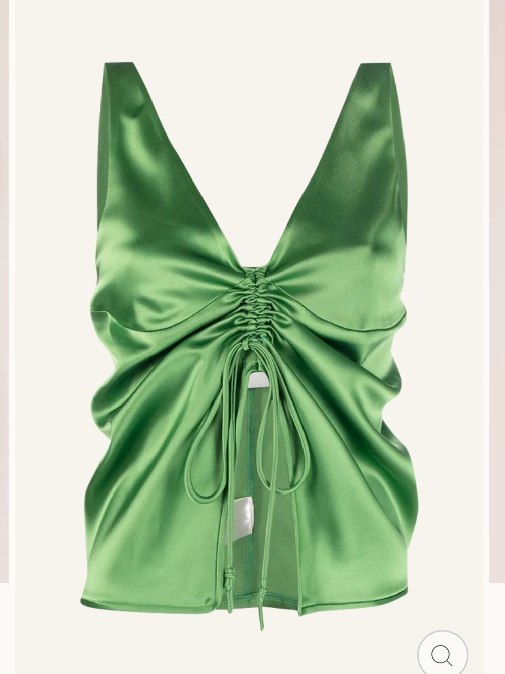 Nanushka Klara Satin Ruched Top
